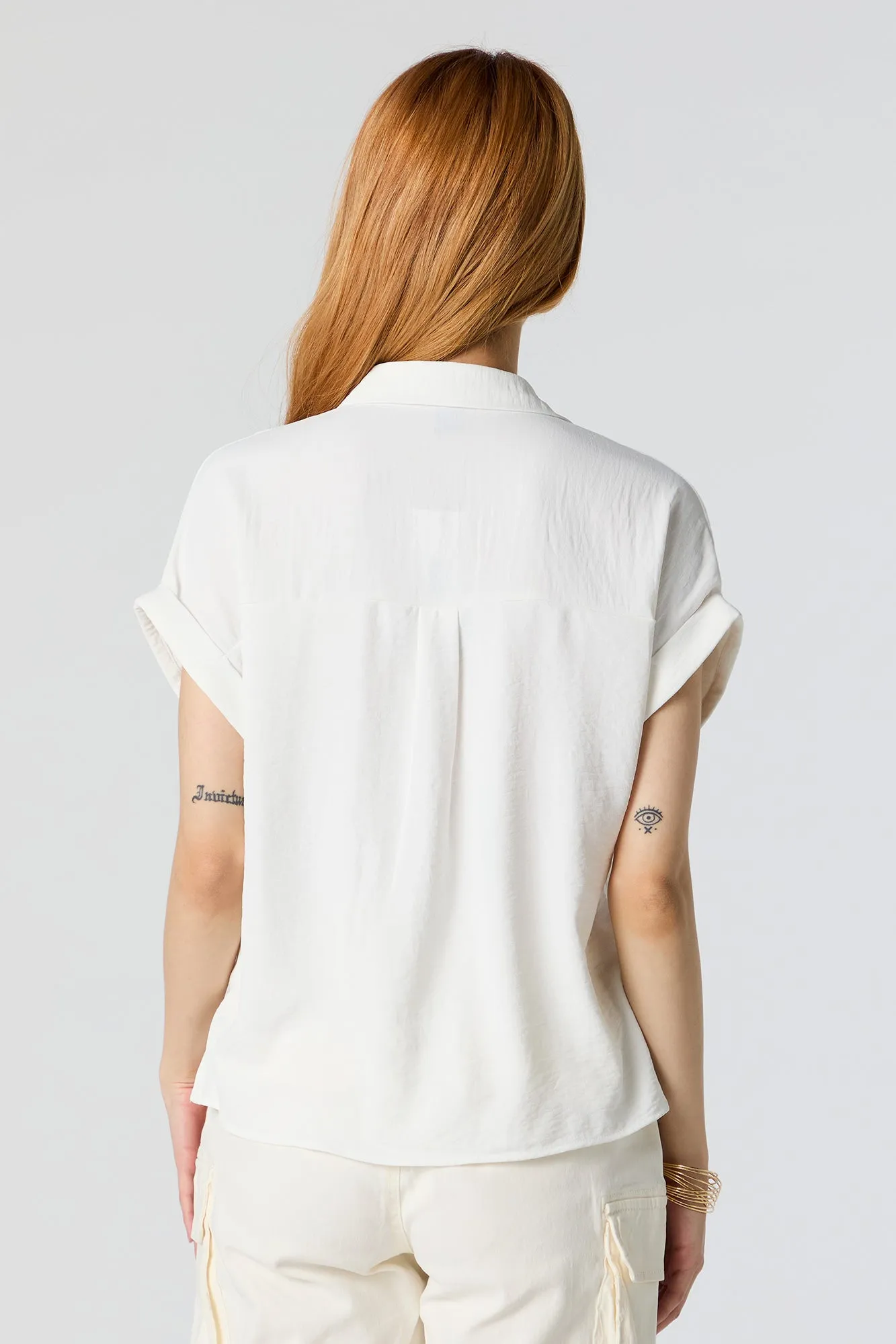 Button-Up Short Sleeve Top sold by Urban Planet product image thumbnail 2