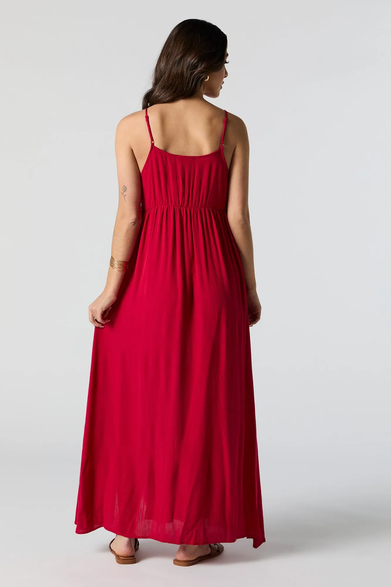 Robe maxi avec fente et encolure en V sold by Urban Planet product image thumbnail 3
