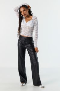 Floral Lace Bustier Long Sleeve Top sold by Urban Planet