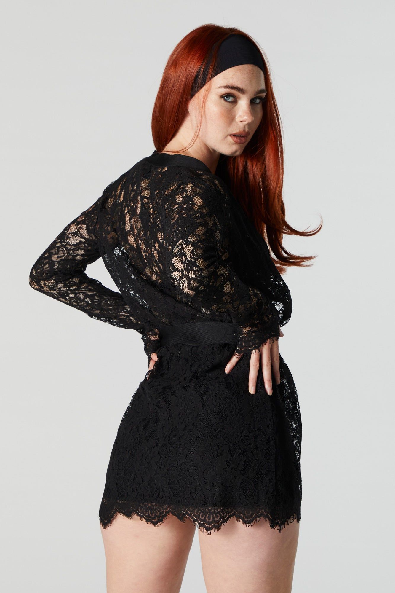 Cardigan en dentelle avec ceinture sold by Urban Planet product image thumbnail 2