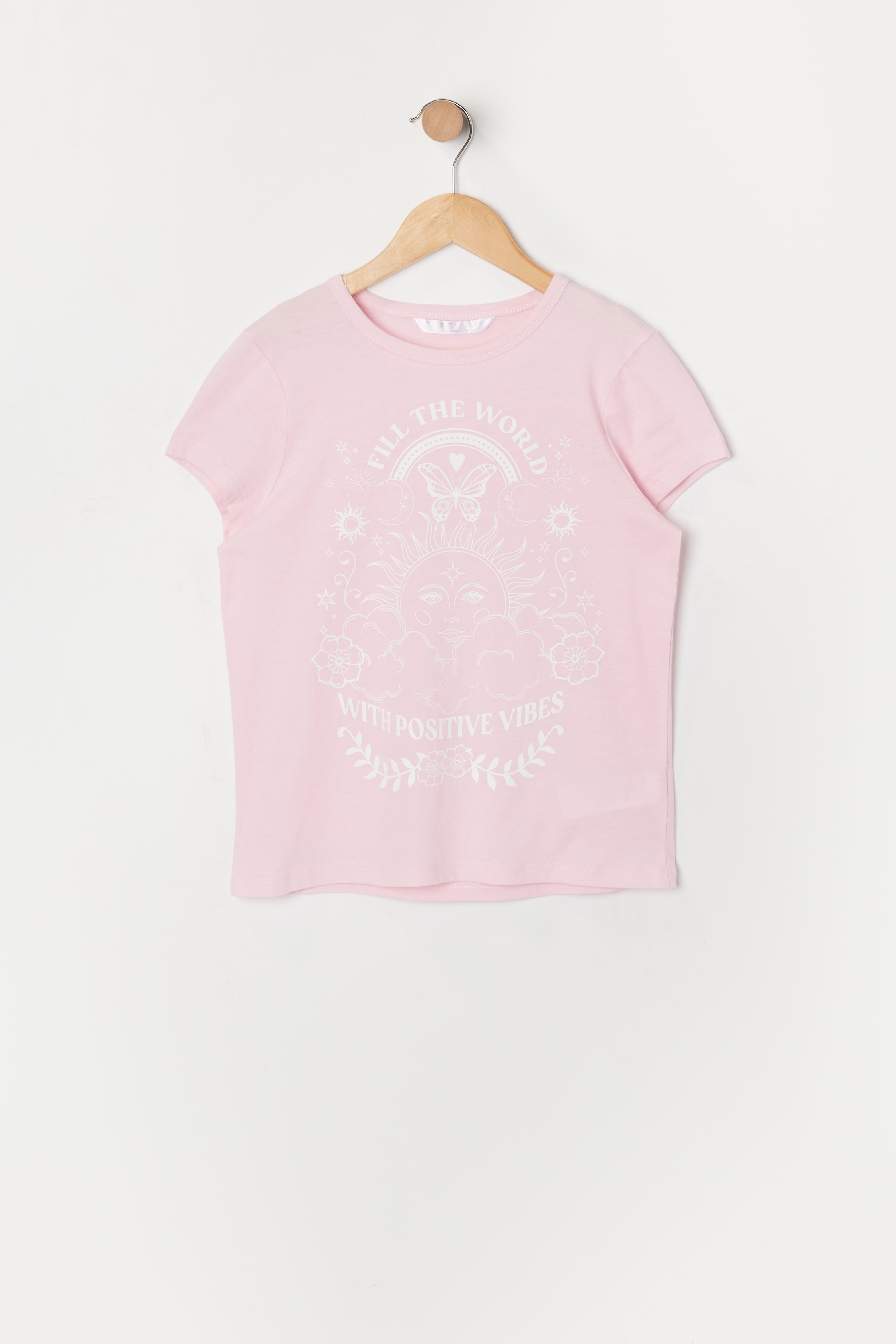 Girls Positive Vibes Graphic T-Shirt sold by Urban Planet