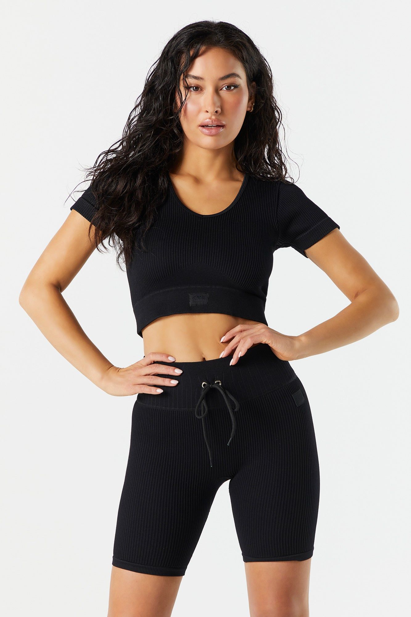 Short avec attache Sommer Ray Active côtelé sans couture sold by Urban Planet