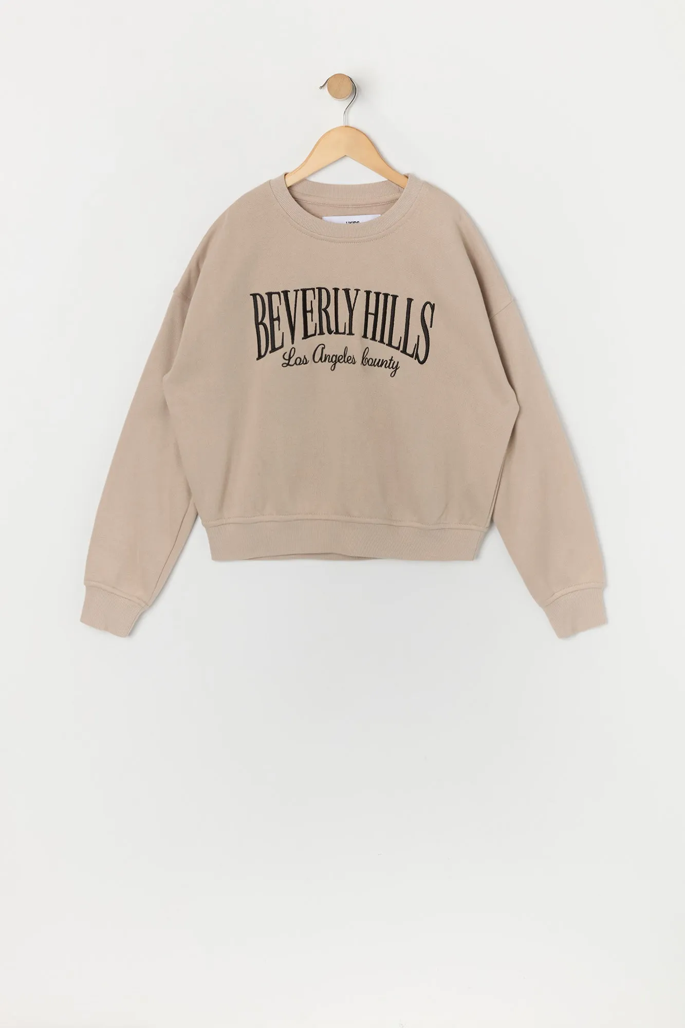 Girls Beverly Hills Embroidered Fleece Sweatshirt sold by Urban Planet