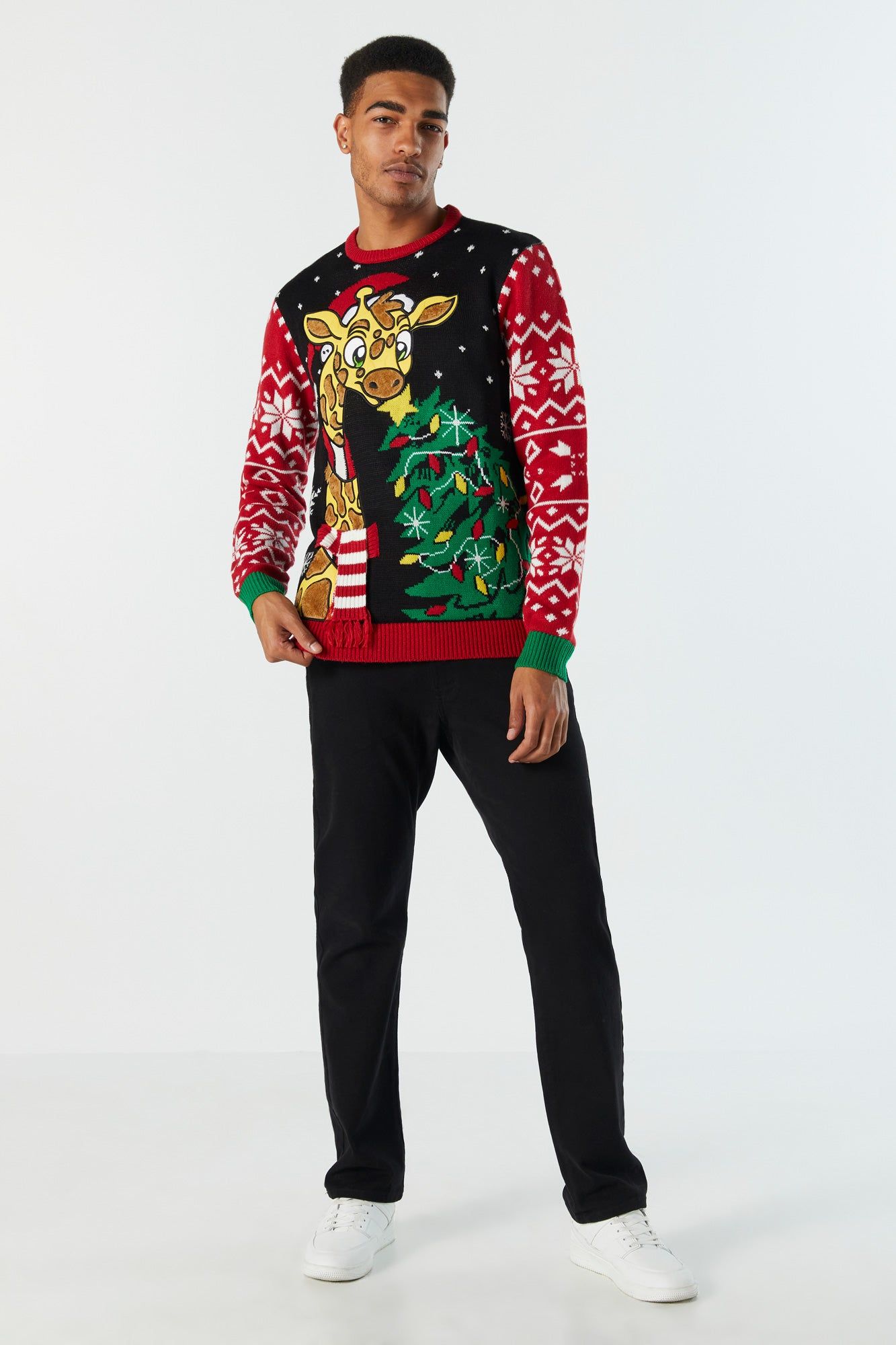 Chandail Hideux Noël à imprimé Girafe sold by Urban Planet product image thumbnail 3