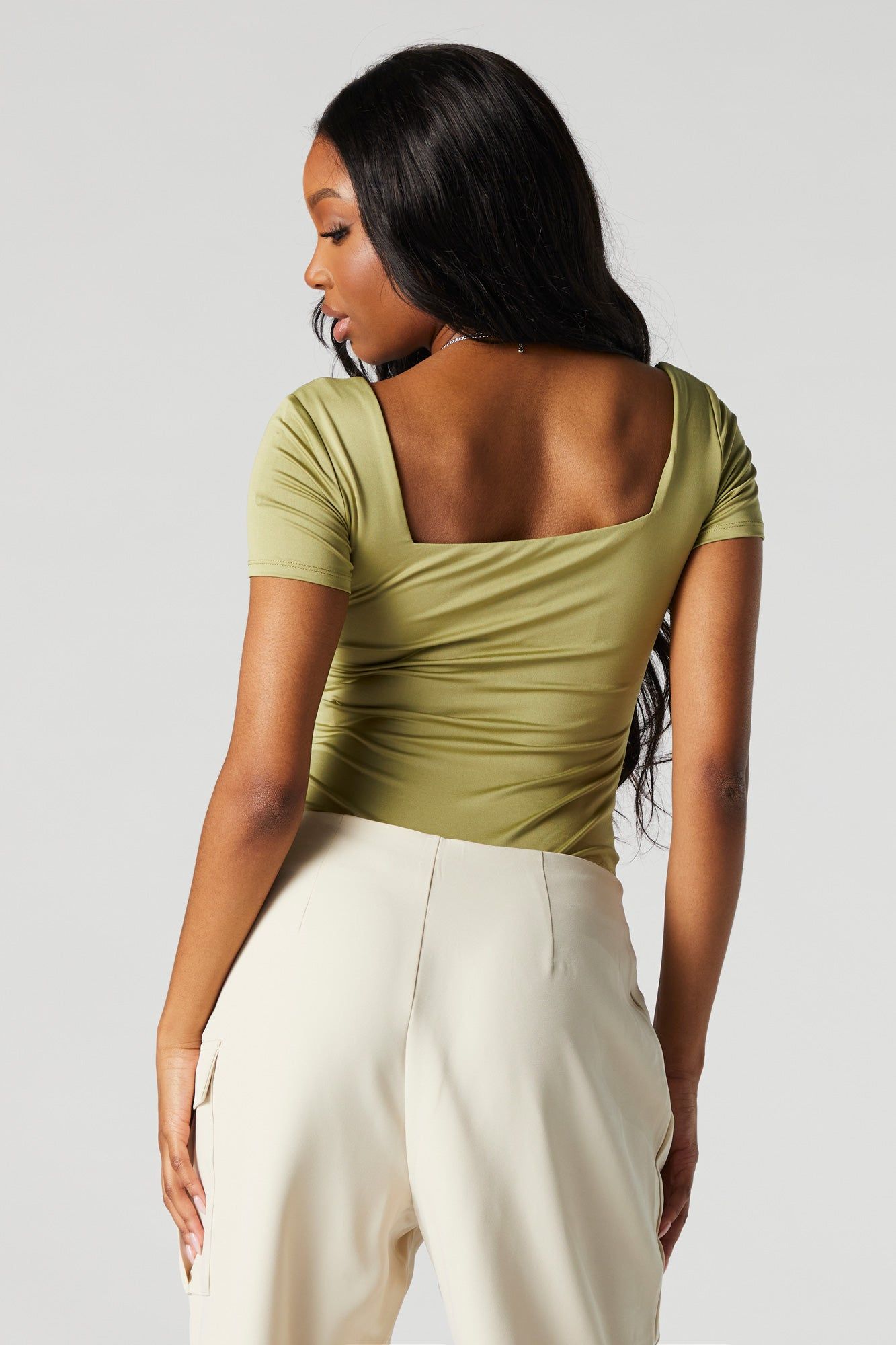 Maillot profilé à manches courtes avec encolure carrée sold by Urban Planet product image thumbnail 3