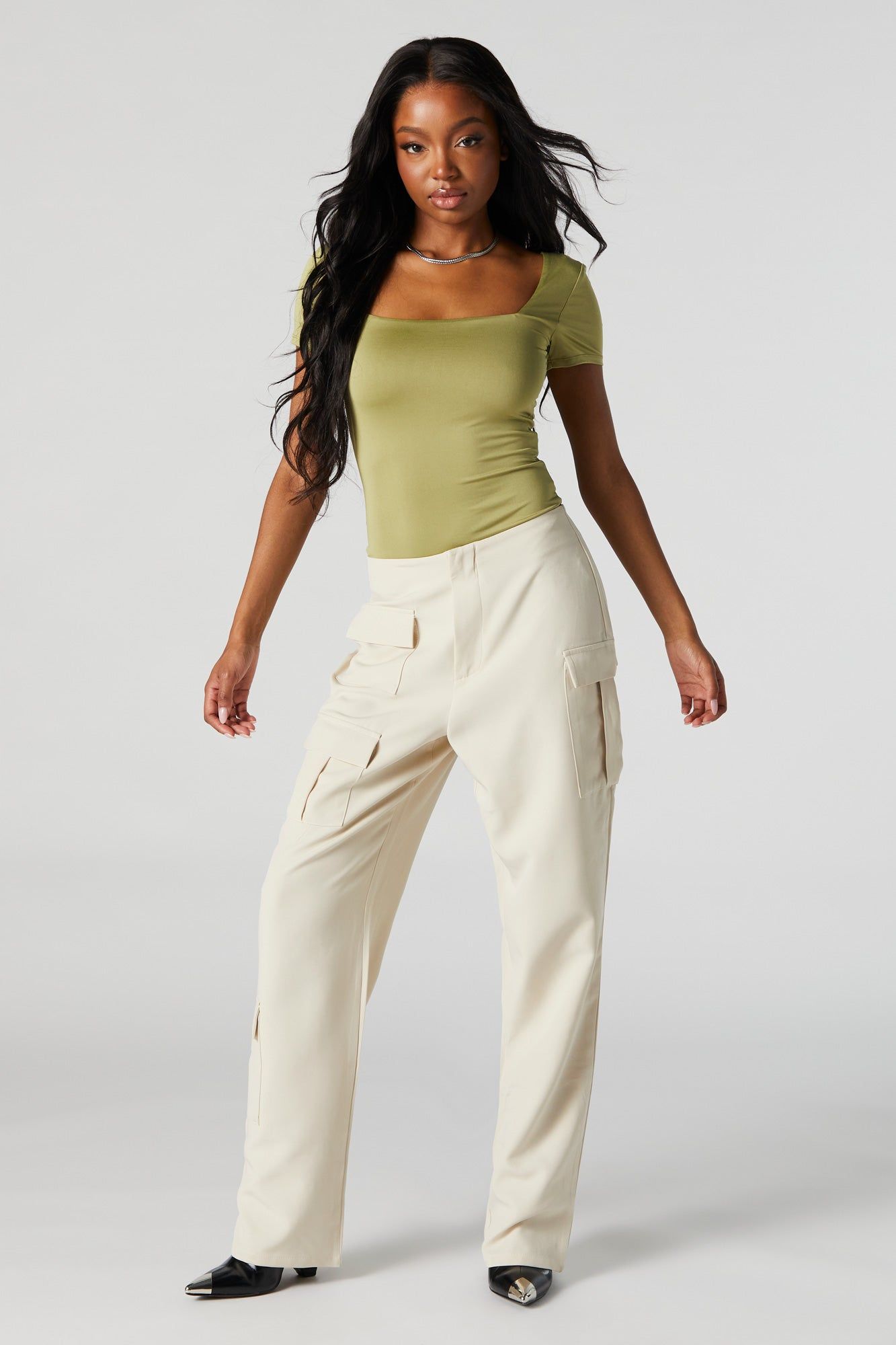 Maillot profilé à manches courtes avec encolure carrée sold by Urban Planet product image thumbnail 4