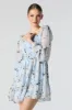 Minirobe smockée fleurie à manches longues sold by Urban Planet