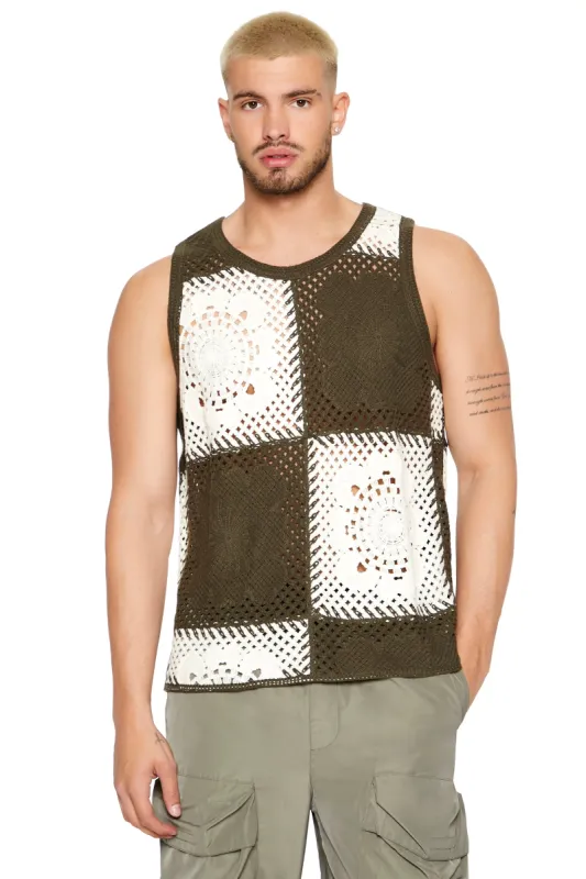 Débardeur crocheté à carreaux made by Forever 21