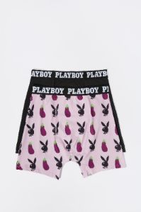 Playboy Eggplant Print Boxer Briefs (2 Pack) sold by Urban Planet