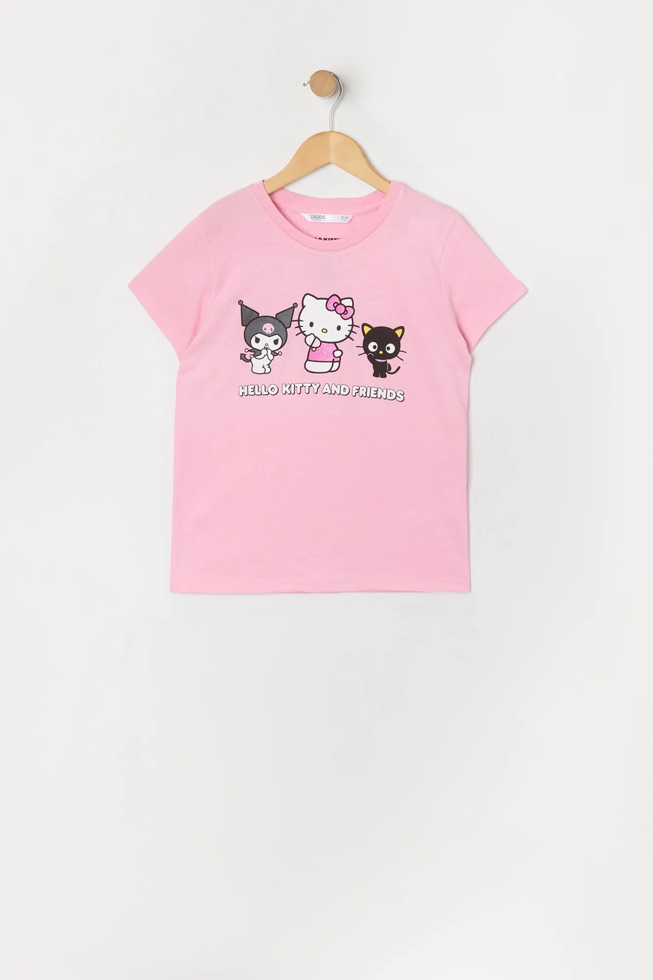 T-shirt rose à imprimé Hello Kitty and Friends pour fille sold by Urban Planet
