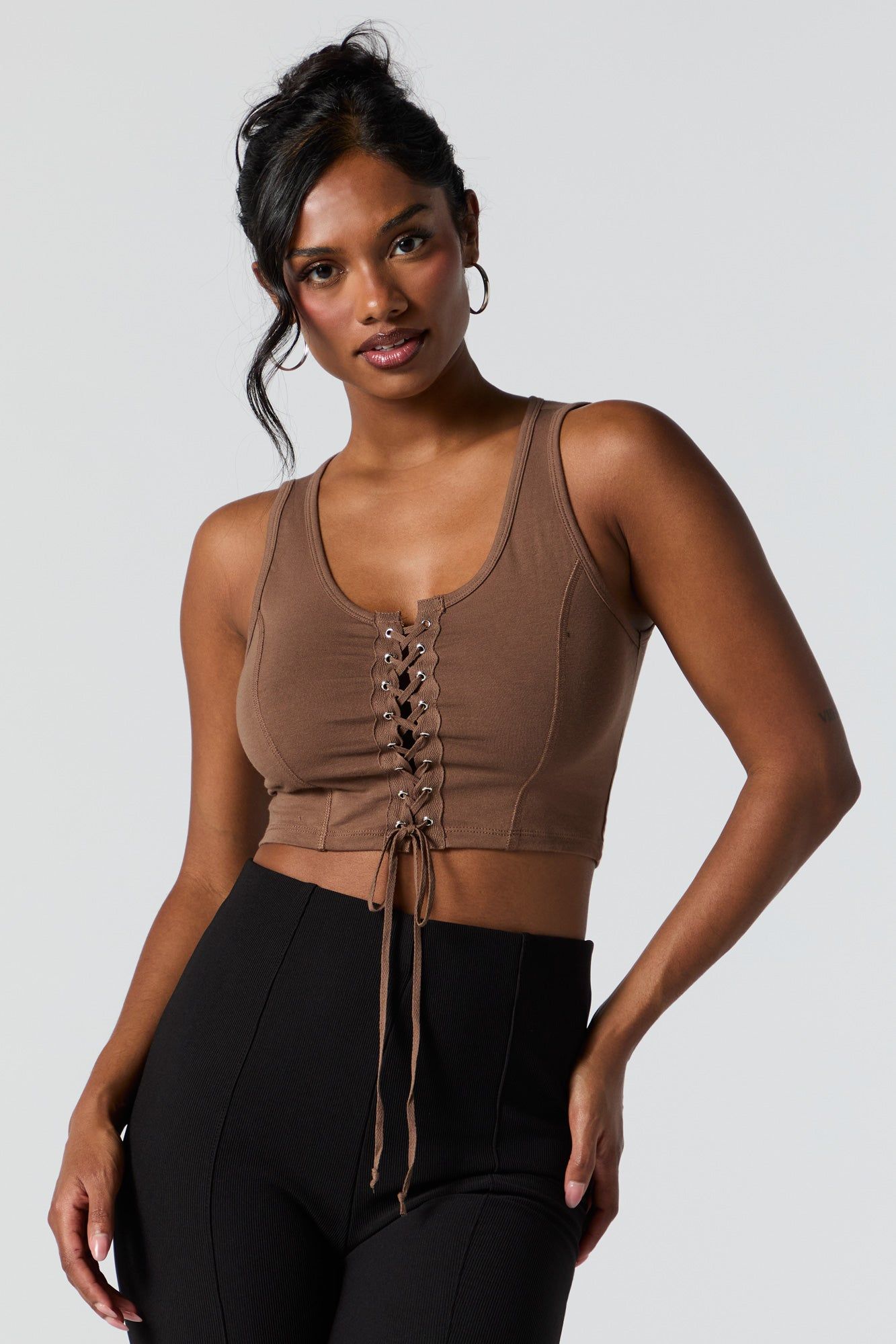 Camisole écourté lacé sold by Urban Planet product image thumbnail 4