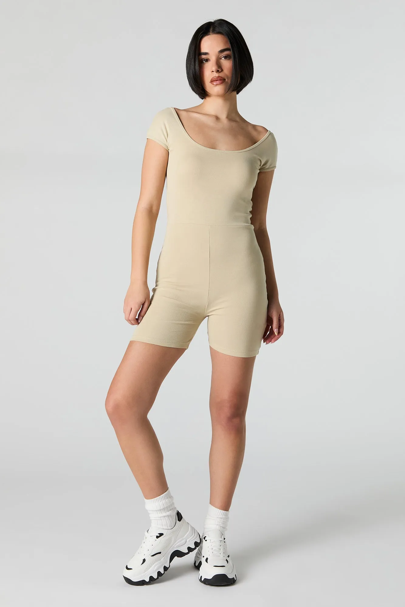 Scoop Neck Short Sleeve Romper sold by Urban Planet product image thumbnail 3