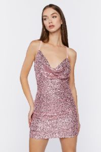 Minirobe à paillettes avec col châle sold by Urban Planet