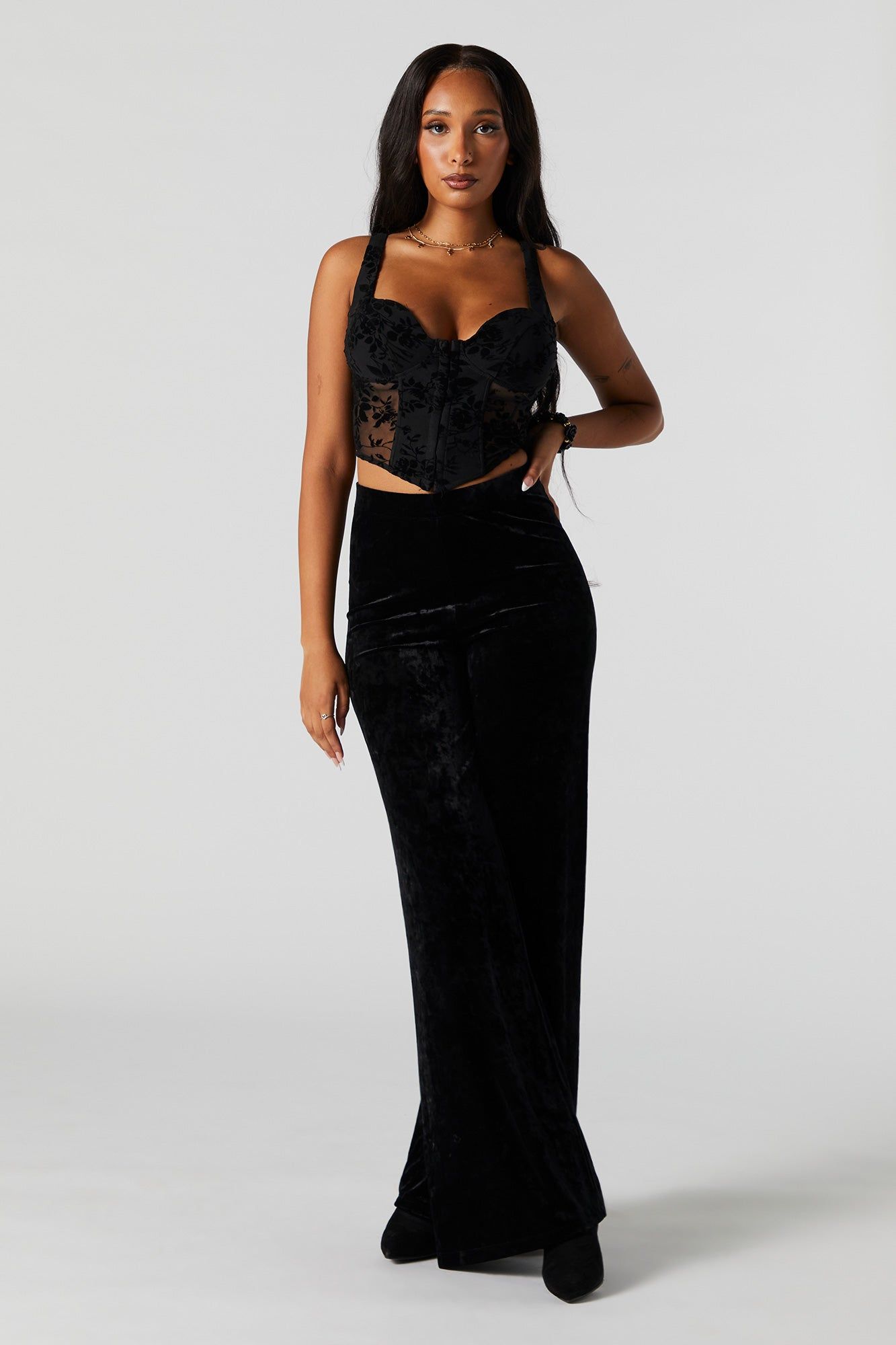 Floral Mesh Corset Top sold by Urban Planet product image thumbnail 3