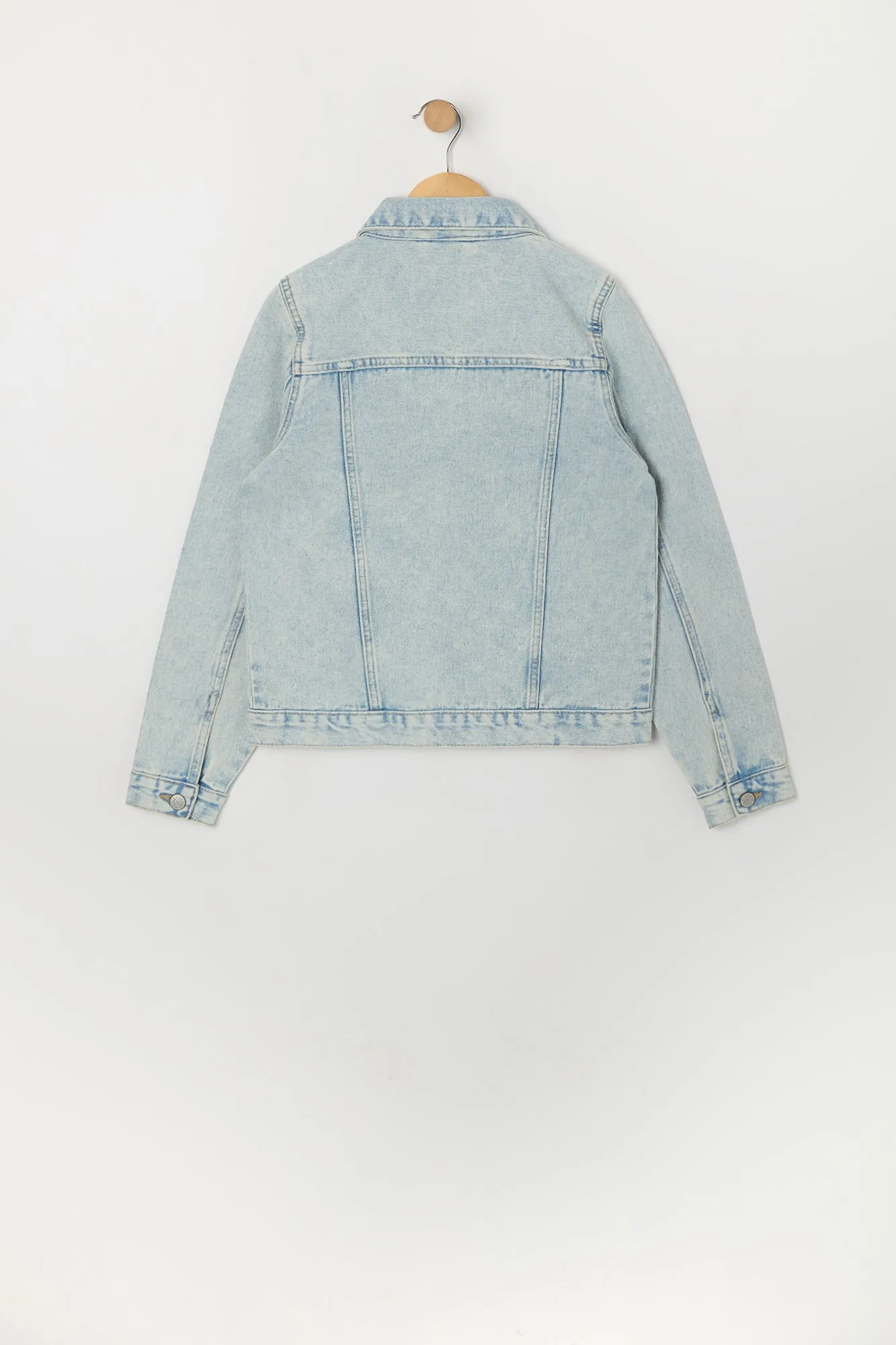 Girls Light Wash Denim Jacket sold by Urban Planet product image thumbnail 2