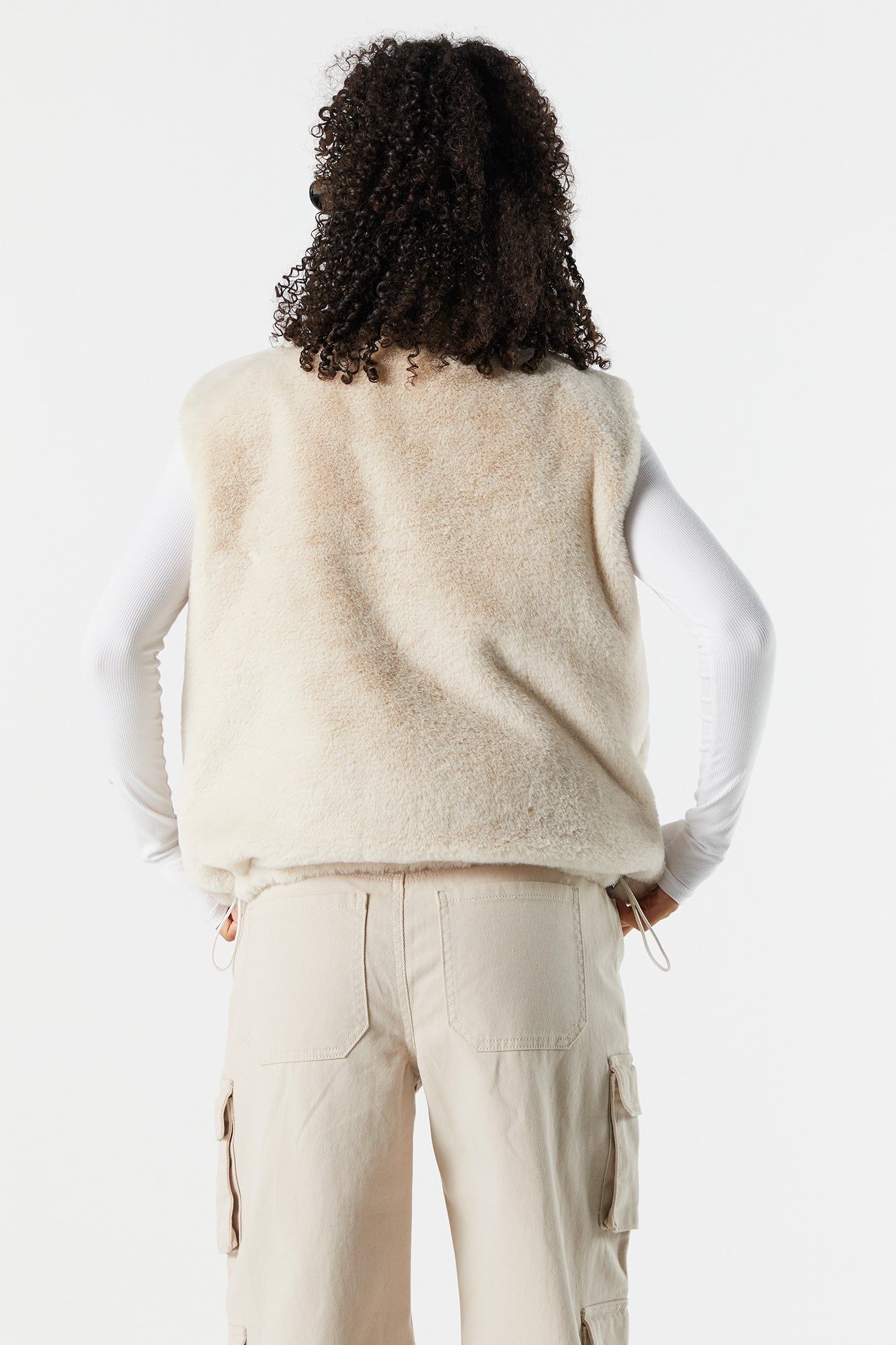 Reversible Fuzzy Puffer Vest sold by Urban Planet product image thumbnail 4