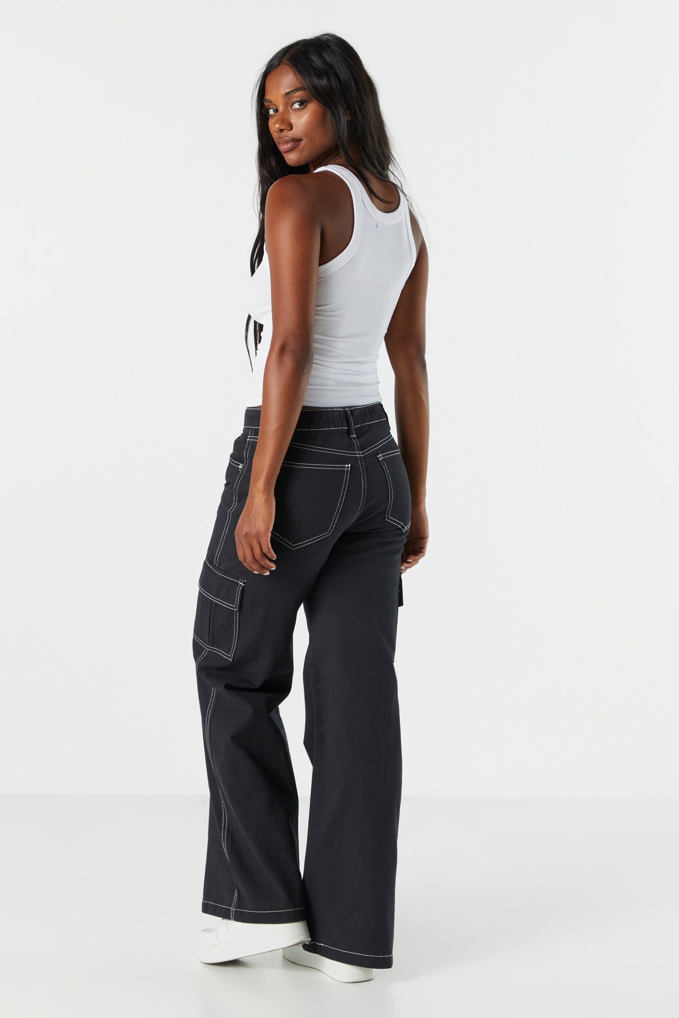 Jean cargo en denim taureau à jambe large sold by Urban Planet product image thumbnail 3