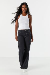 Jean cargo en denim taureau à jambe large sold by Urban Planet