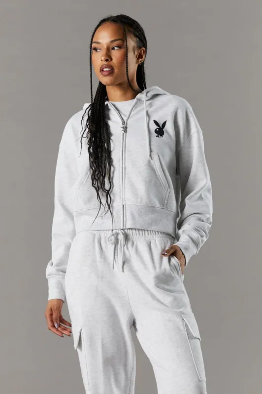Playboy Graphic Zip-Up Hoodie sold by Urban Planet