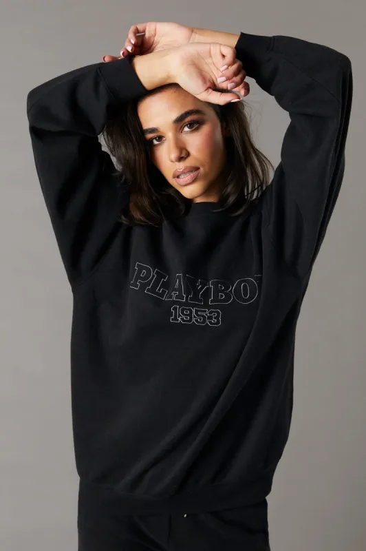 Playboy Embroidered Fleece Sweatshirt sold by Urban Planet