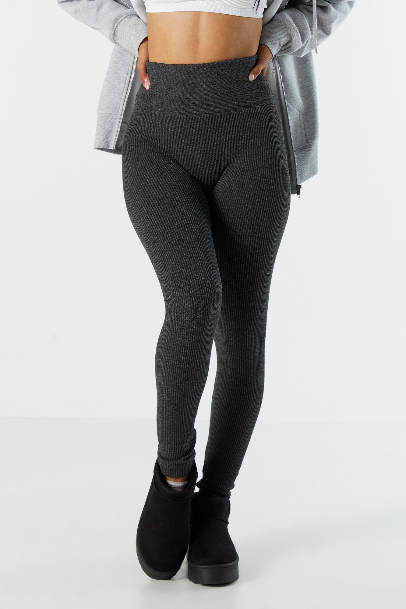 High Rise Ribbed Legging sold by Urban Planet product image thumbnail 2