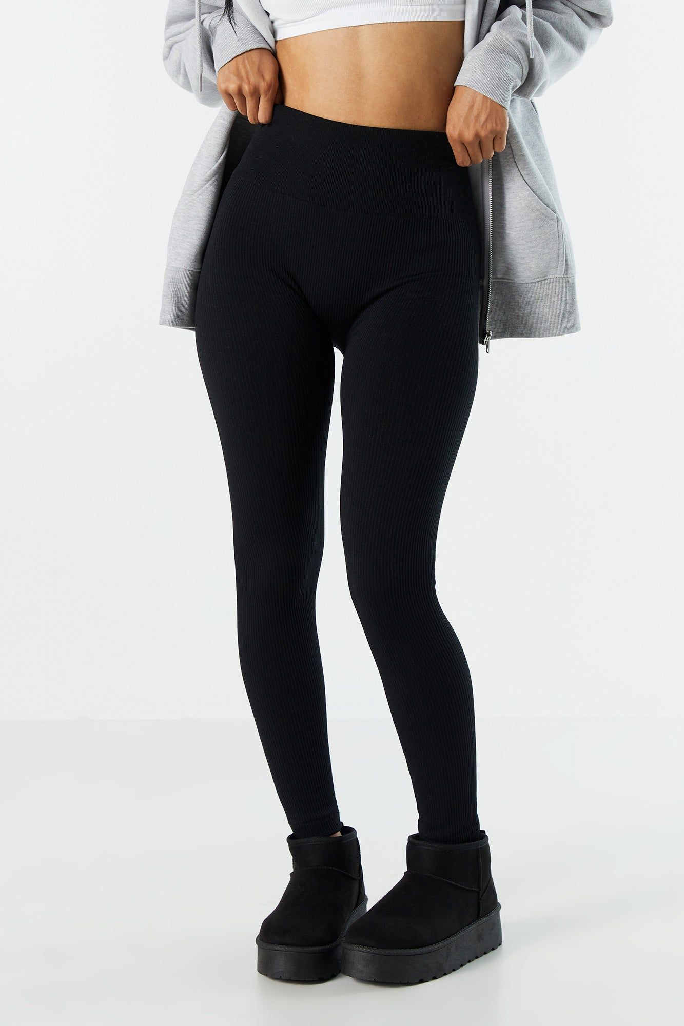 High Rise Ribbed Legging sold by Urban Planet product image thumbnail 5