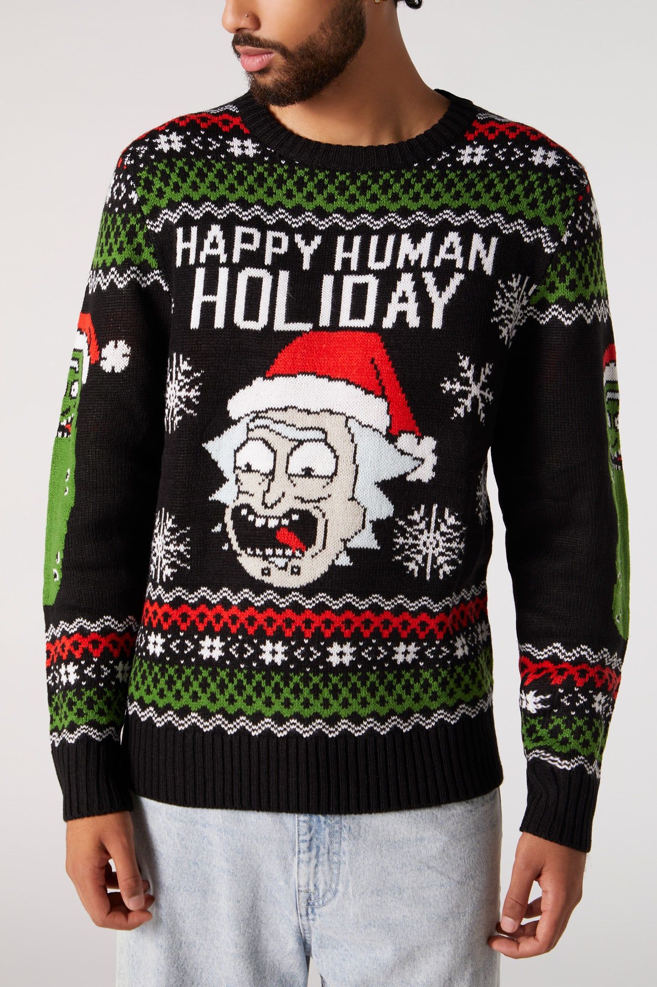 Chandail de Noël en tricot à imprimé Rick and Morty sold by Urban Planet product image thumbnail 4