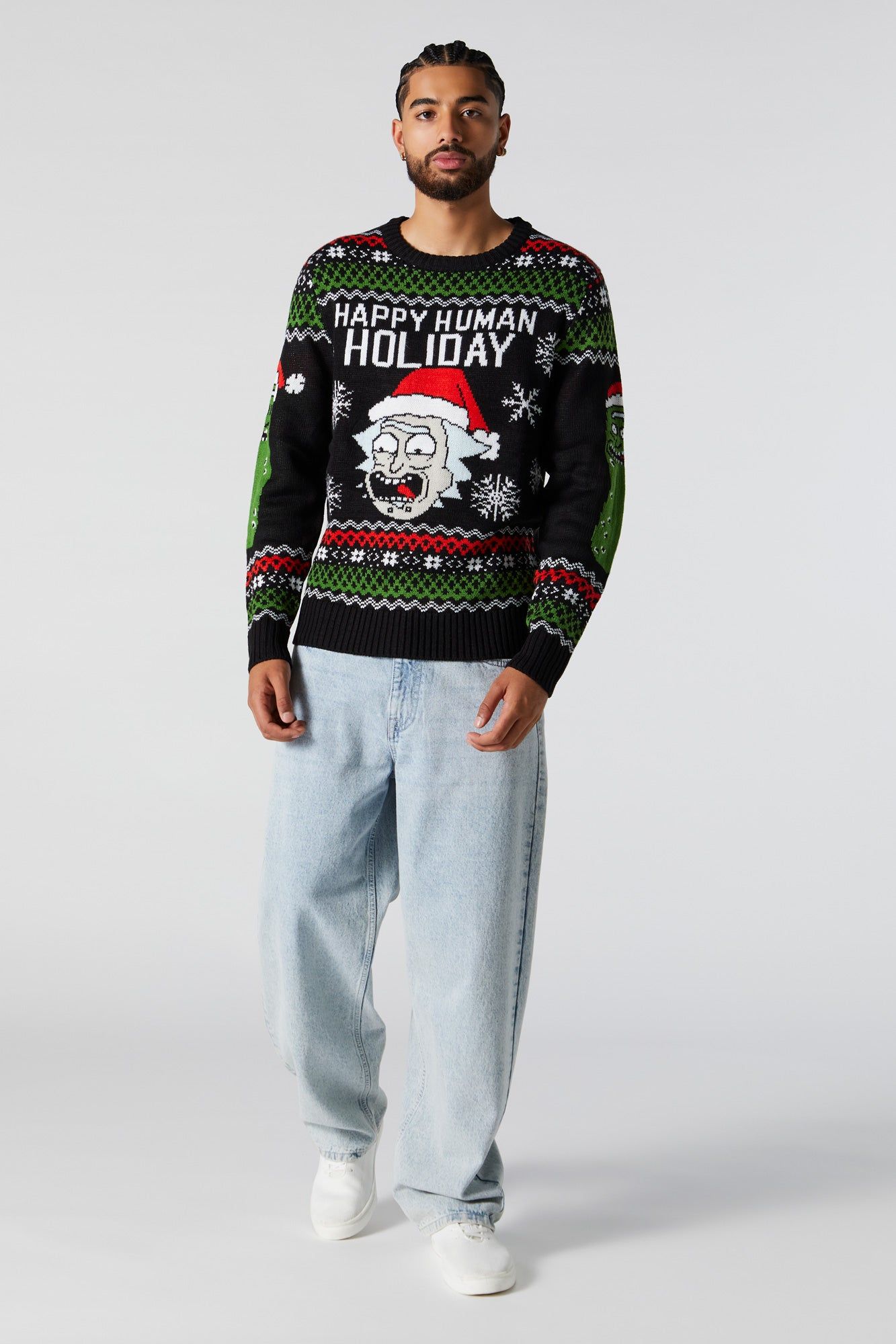 Chandail de Noël en tricot à imprimé Rick and Morty sold by Urban Planet product image thumbnail 3