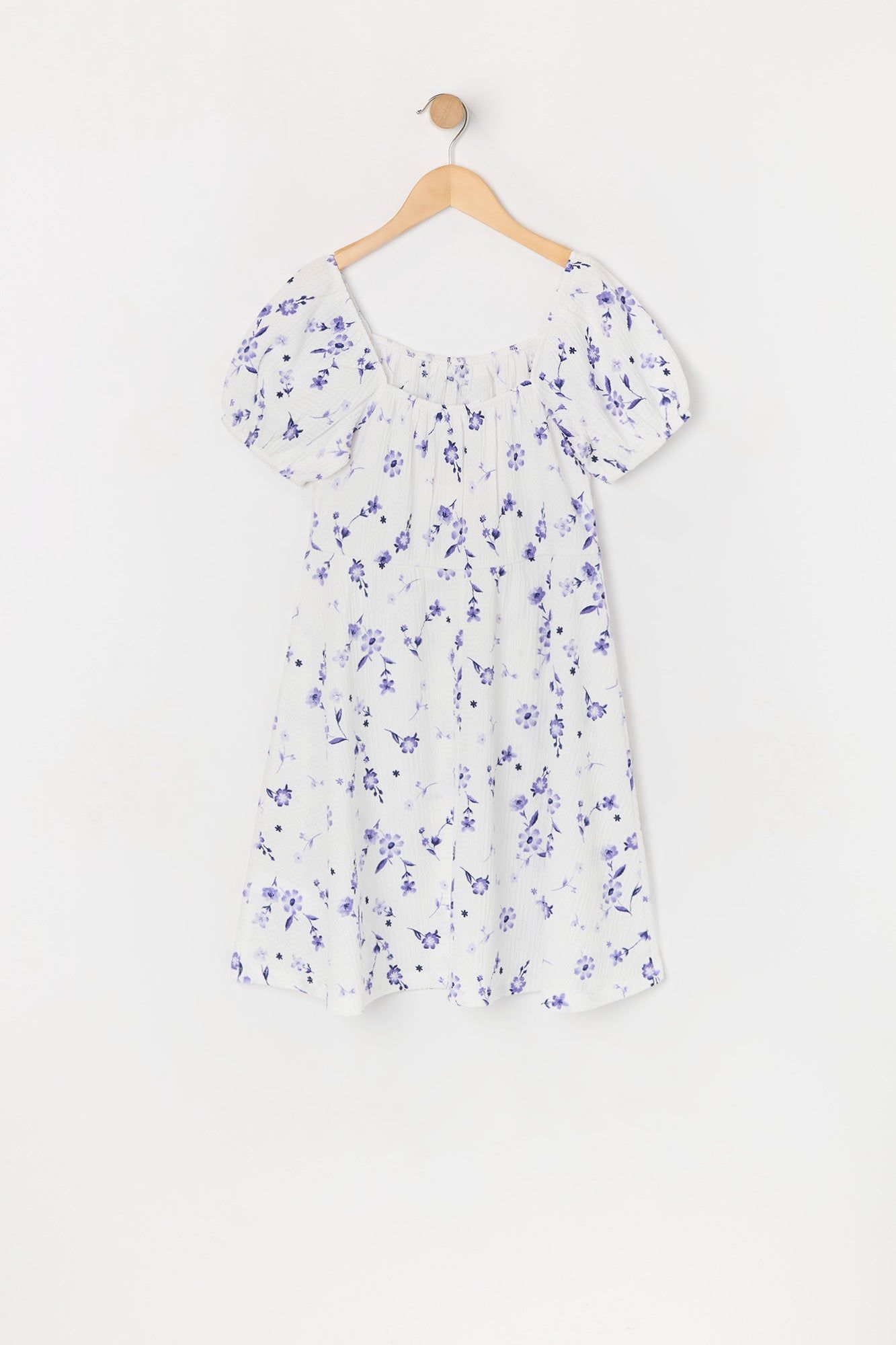 Girls White Floral Milkmaid Dress sold by Urban Planet
