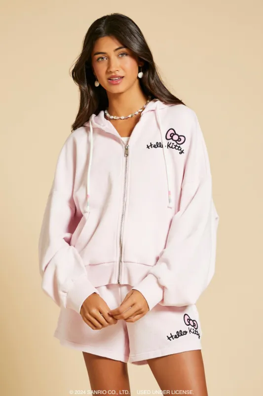 Hello Kitty Seashell Graphic Zip-Up Hoodie sold by Urban Planet