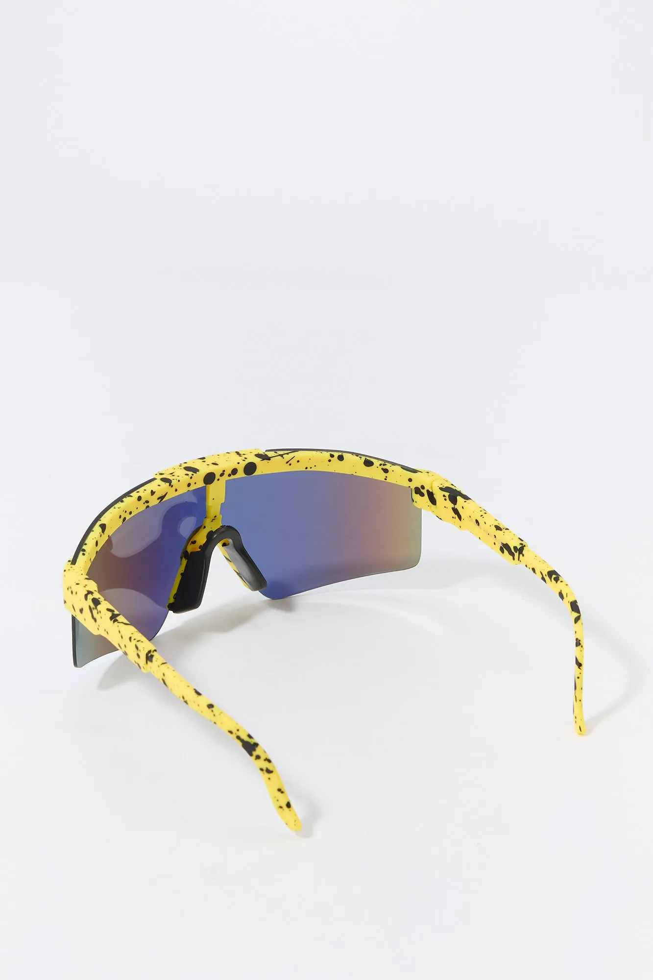 Paint Splatter Print Tinted Shield Sunglasses sold by Urban Planet product image thumbnail 3