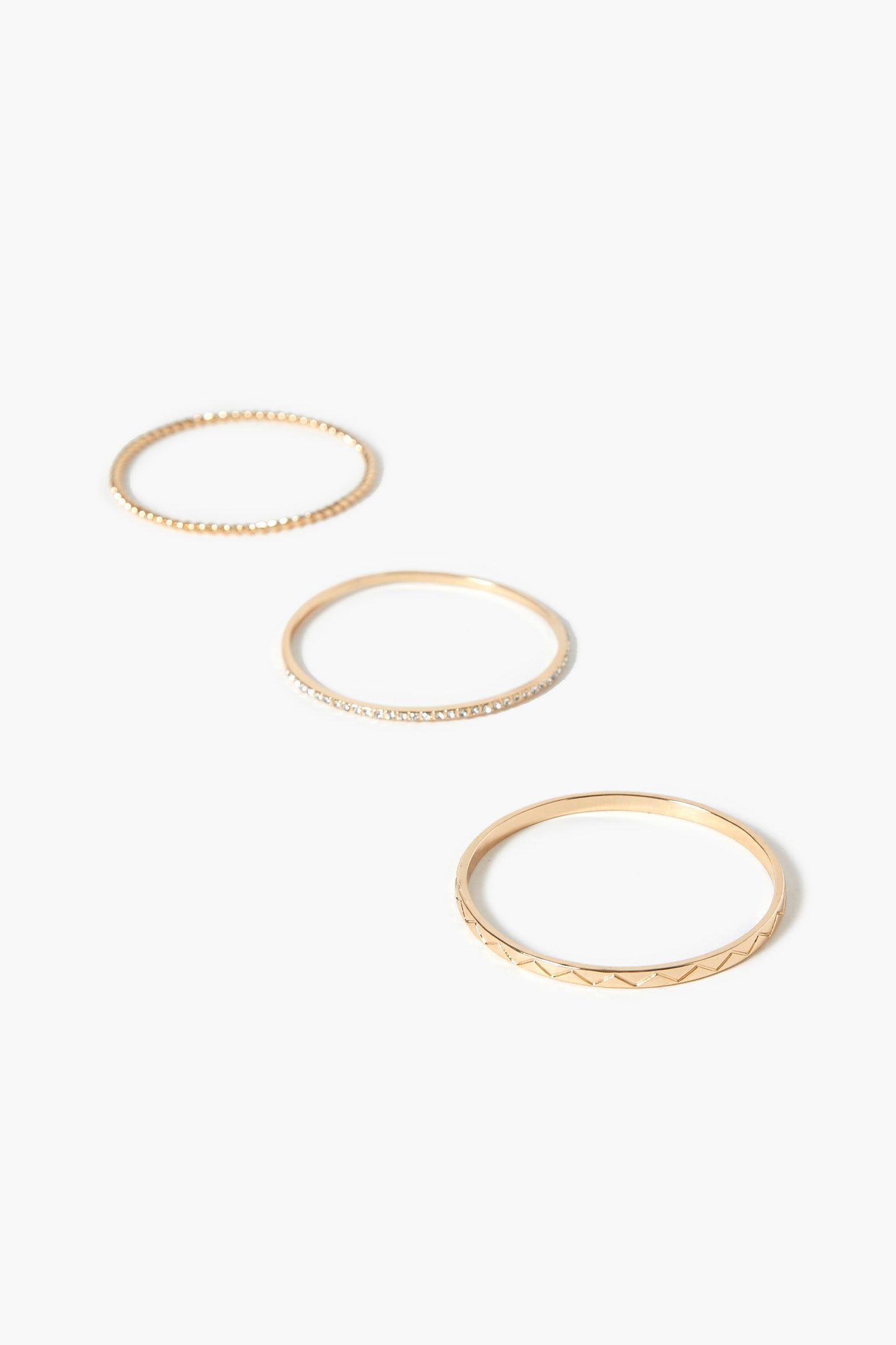 Ensemble de bracelets rigides avec pierres du Rhin sold by Urban Planet product image thumbnail 2