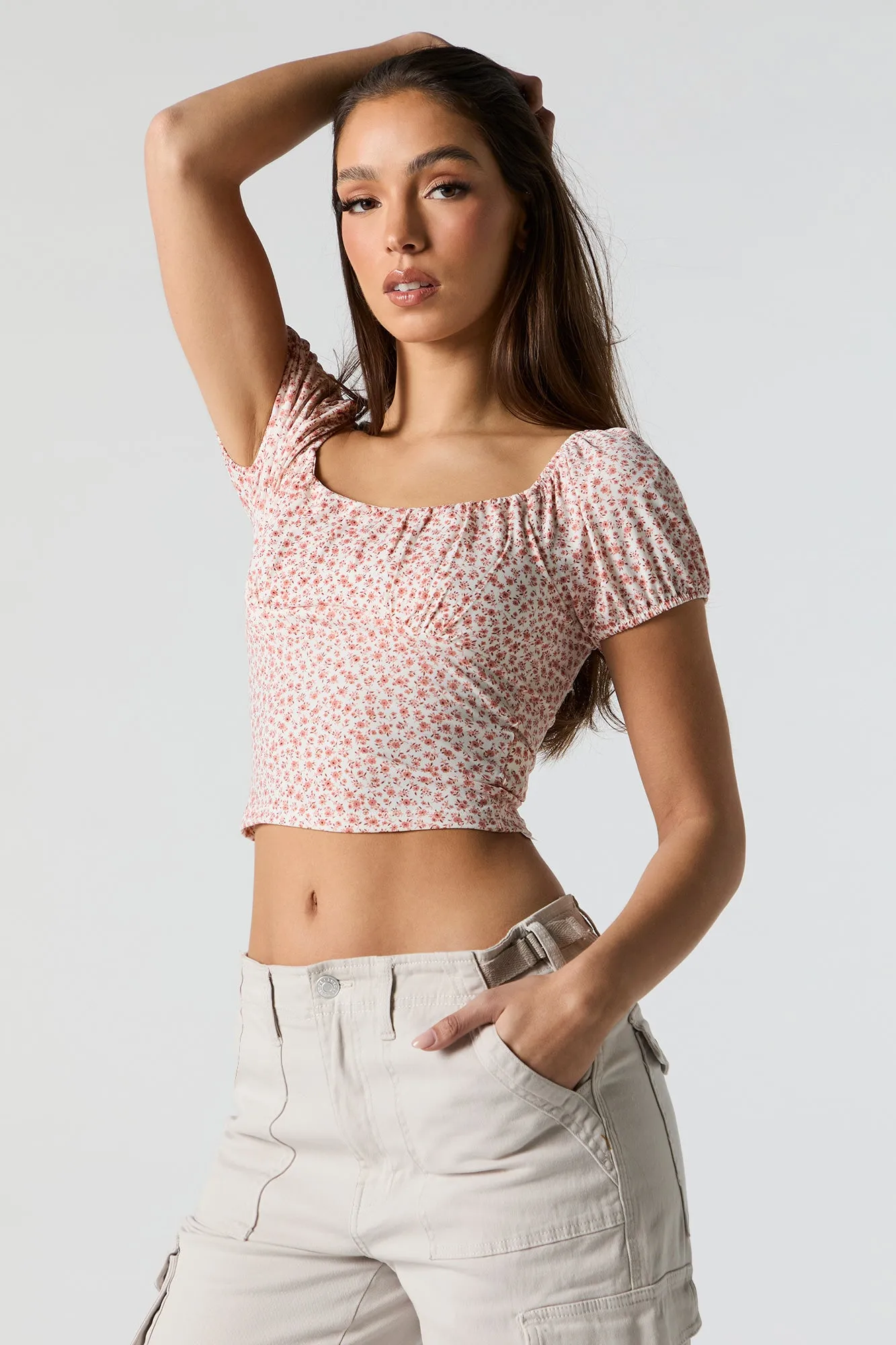 Haut de style laitière fleuri sold by Urban Planet product image thumbnail 5