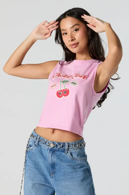 Cherry Crush Embroidered Tank sold by Urban Planet