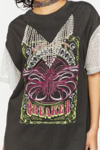 Robe t-shirt imprimé avec franges perlées sold by Urban Planet