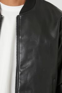 Embossed Faux-Leather Bomber Jacket sold by Urban Planet