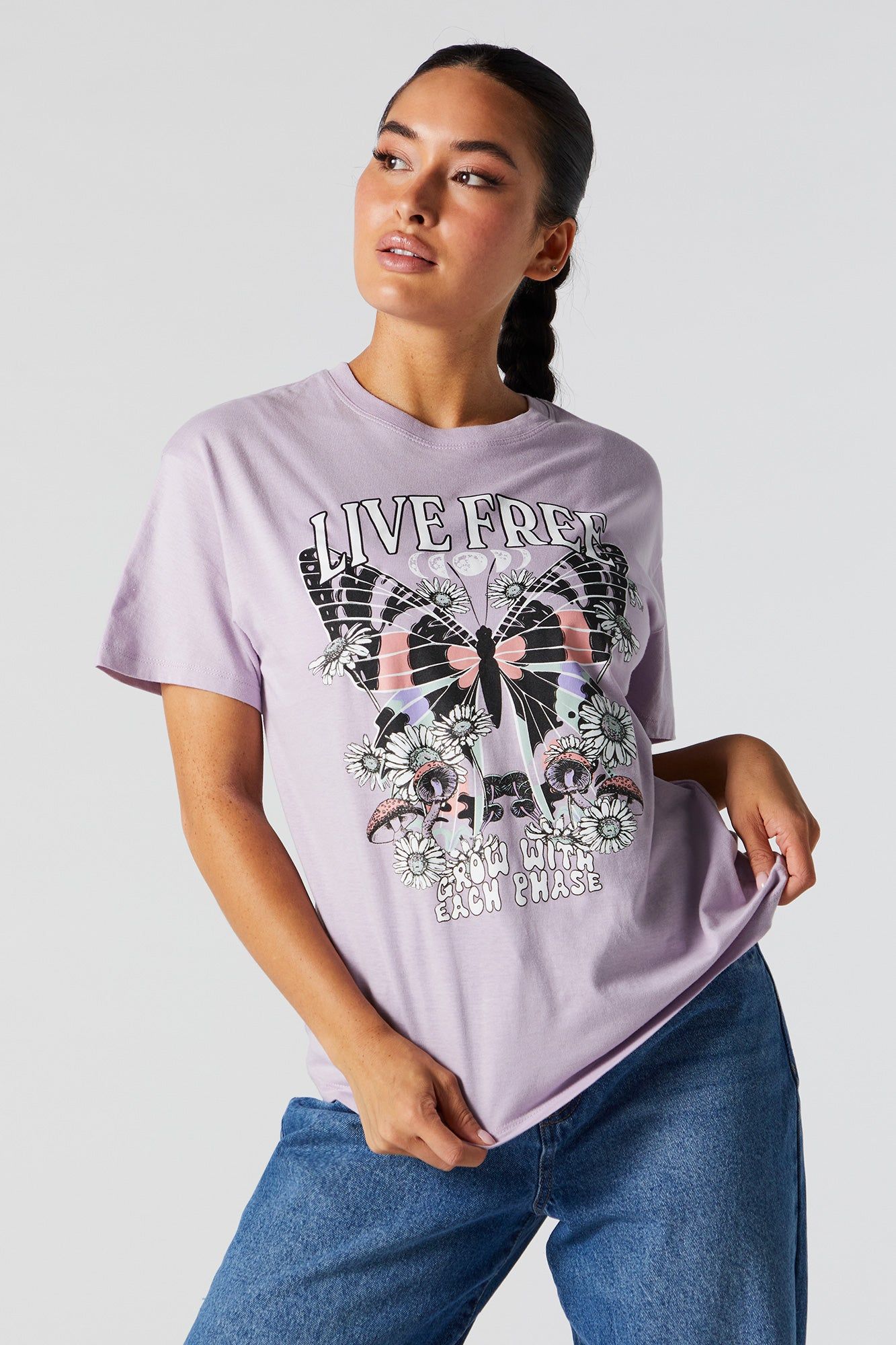 Live Free Graphic Boyfriend T-Shirt sold by Urban Planet product image thumbnail 3