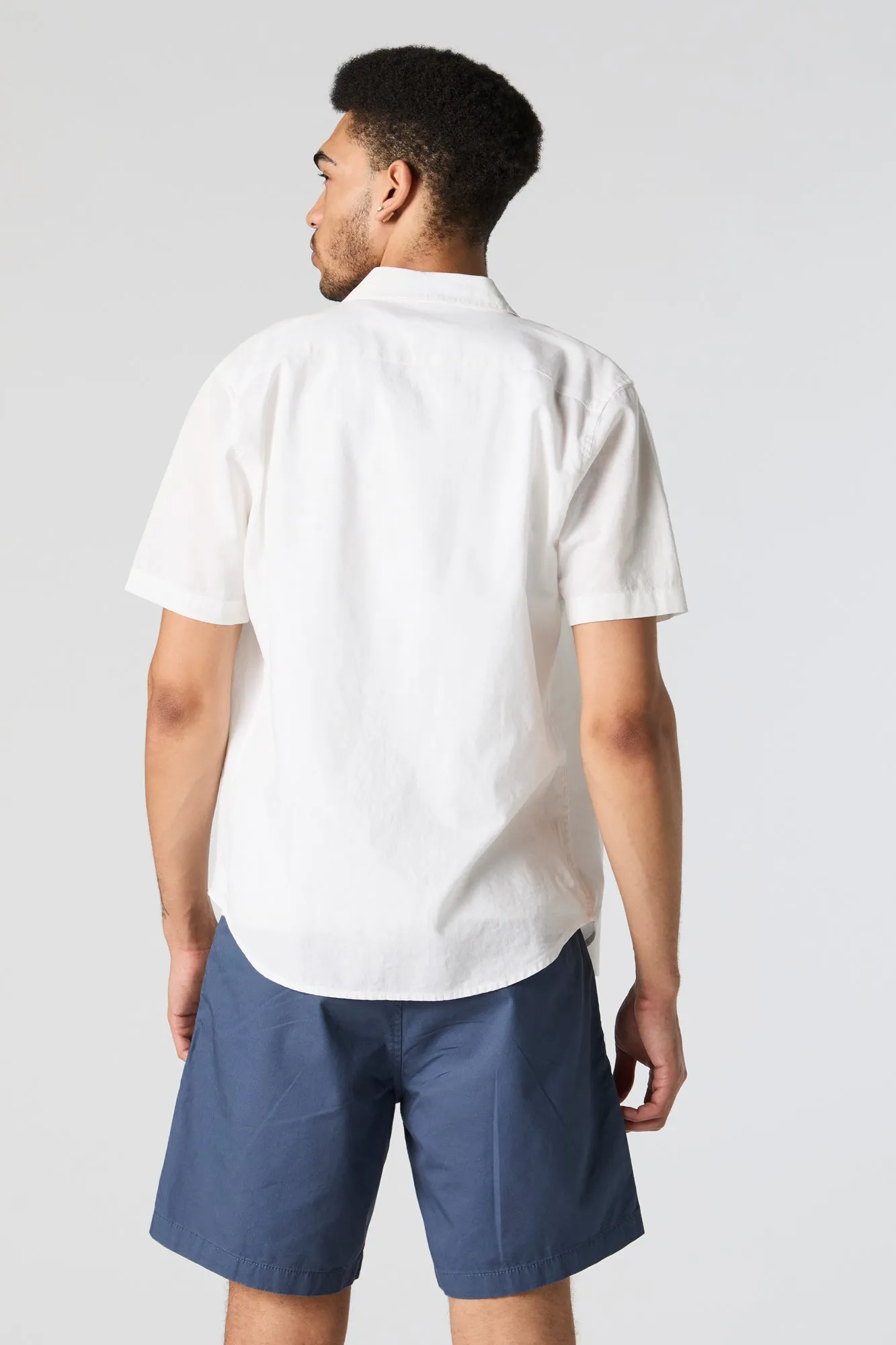 Solid Button-Up Short sold by Urban Planet product image thumbnail 5