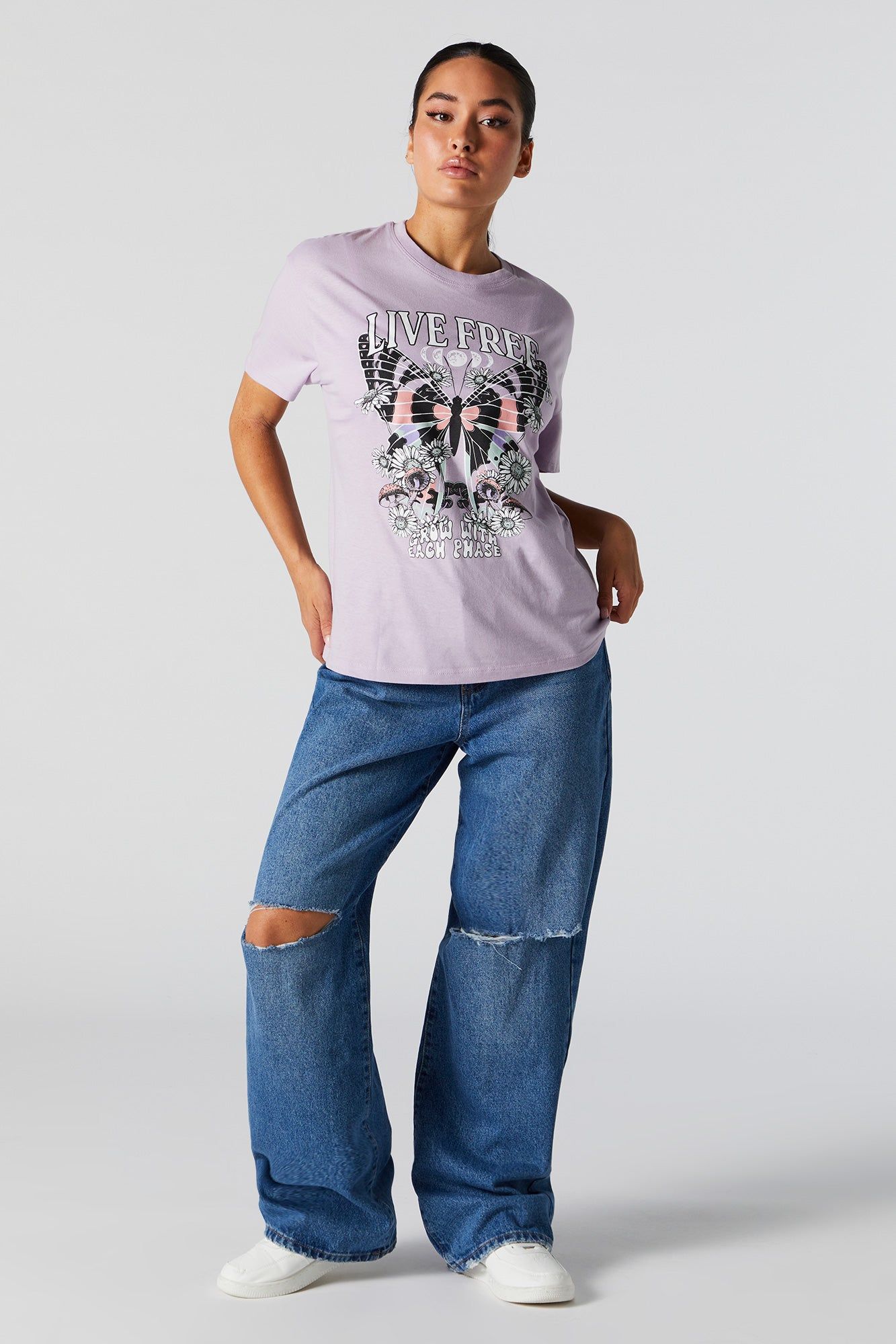 Live Free Graphic Boyfriend T-Shirt sold by Urban Planet