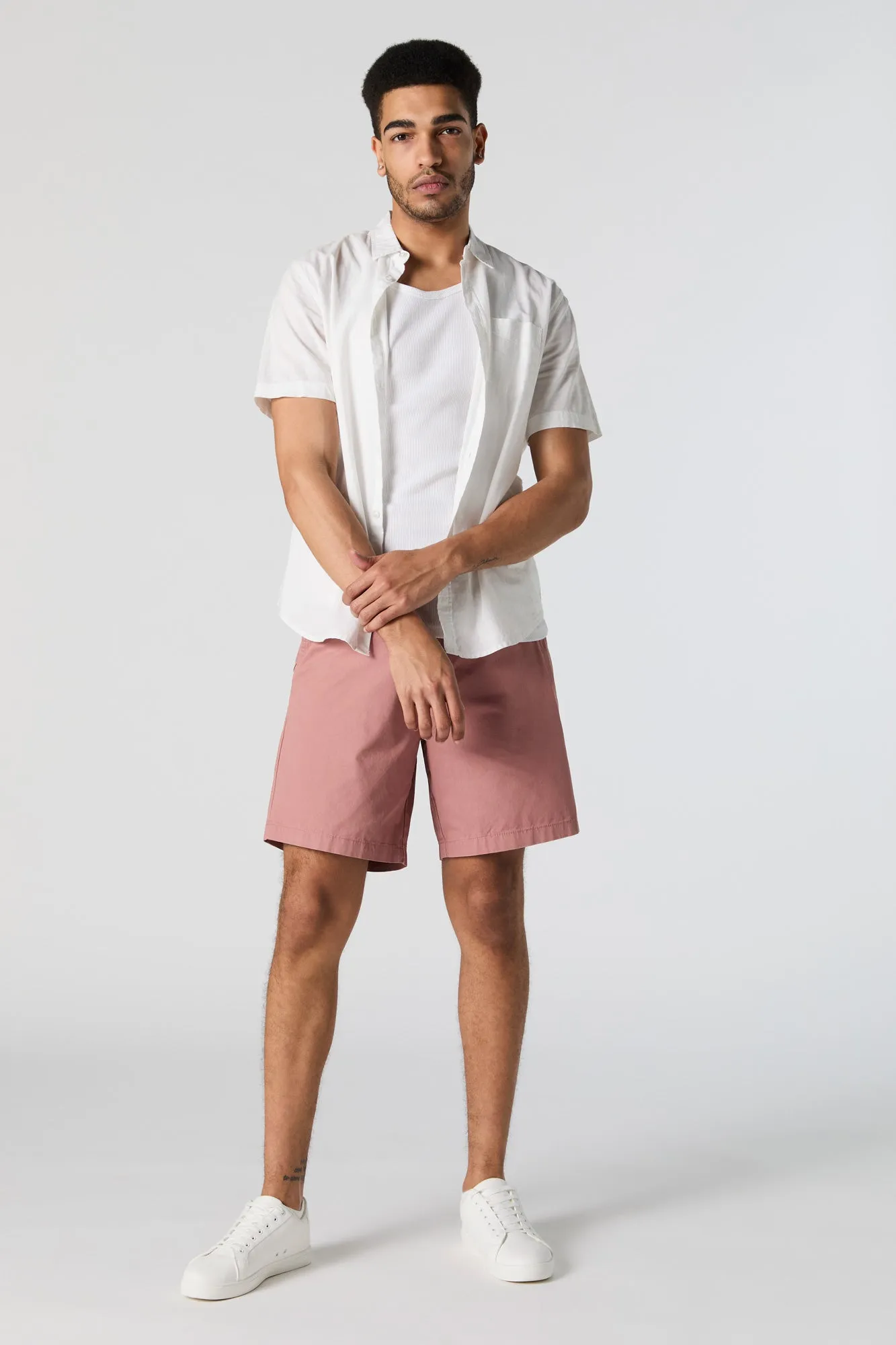 Solid Button-Up Short sold by Urban Planet product image thumbnail 3