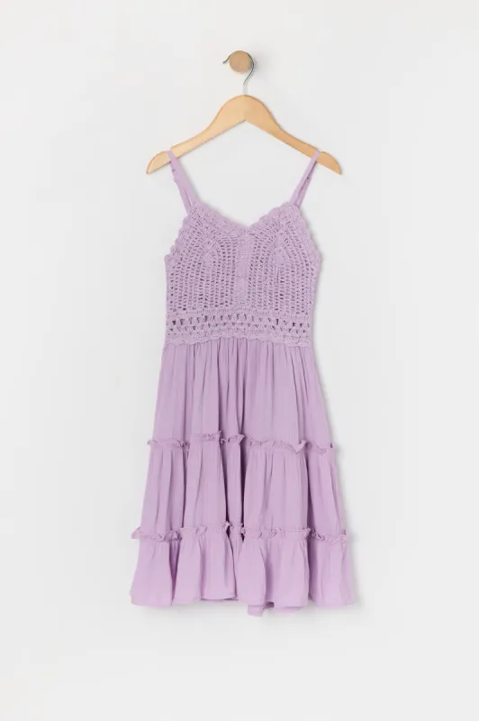 Robe crochetée volantée pour fille sold by Urban Planet