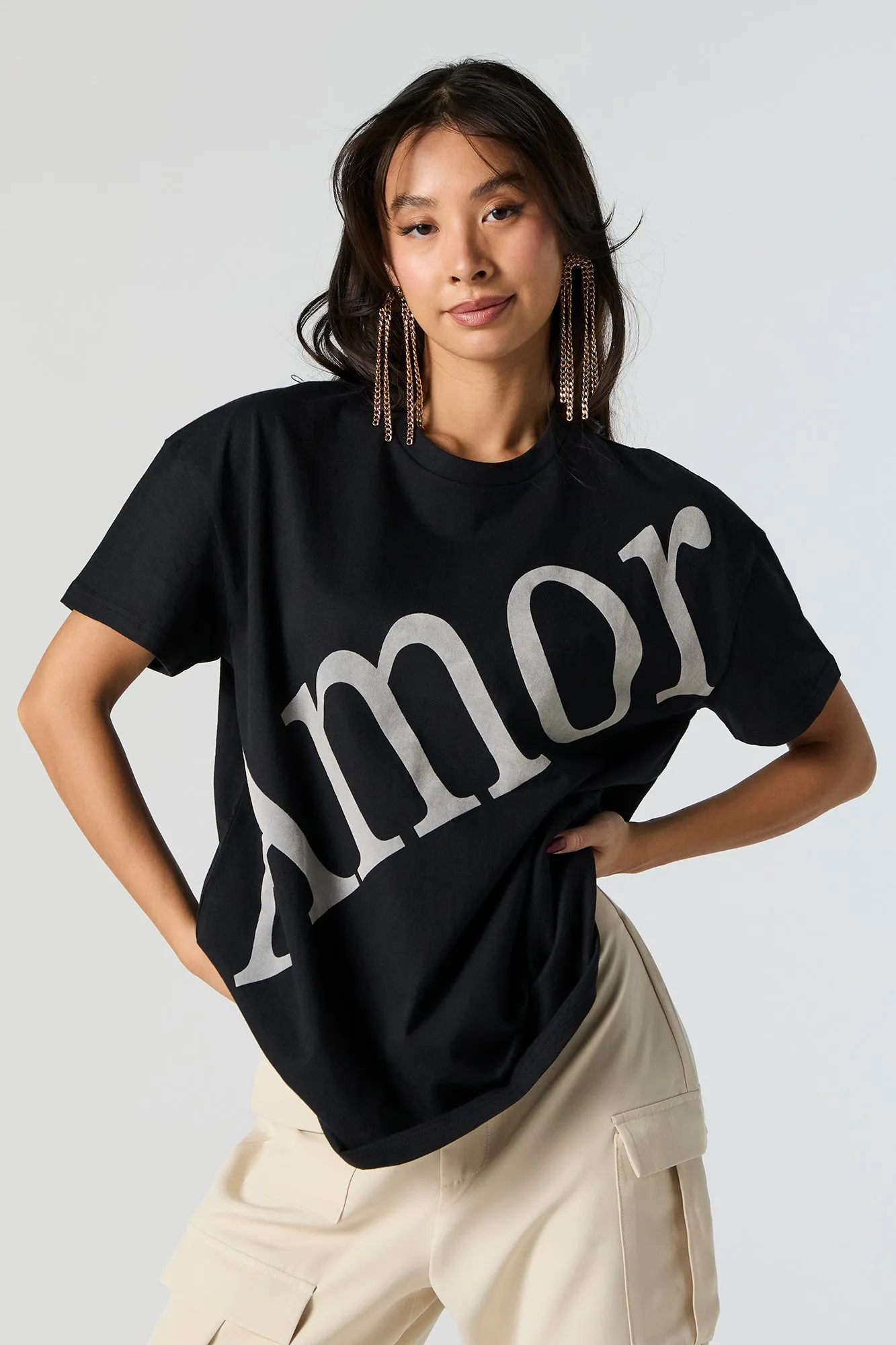 Amor Graphic Oversized T-Shirt sold by Urban Planet product image thumbnail 2