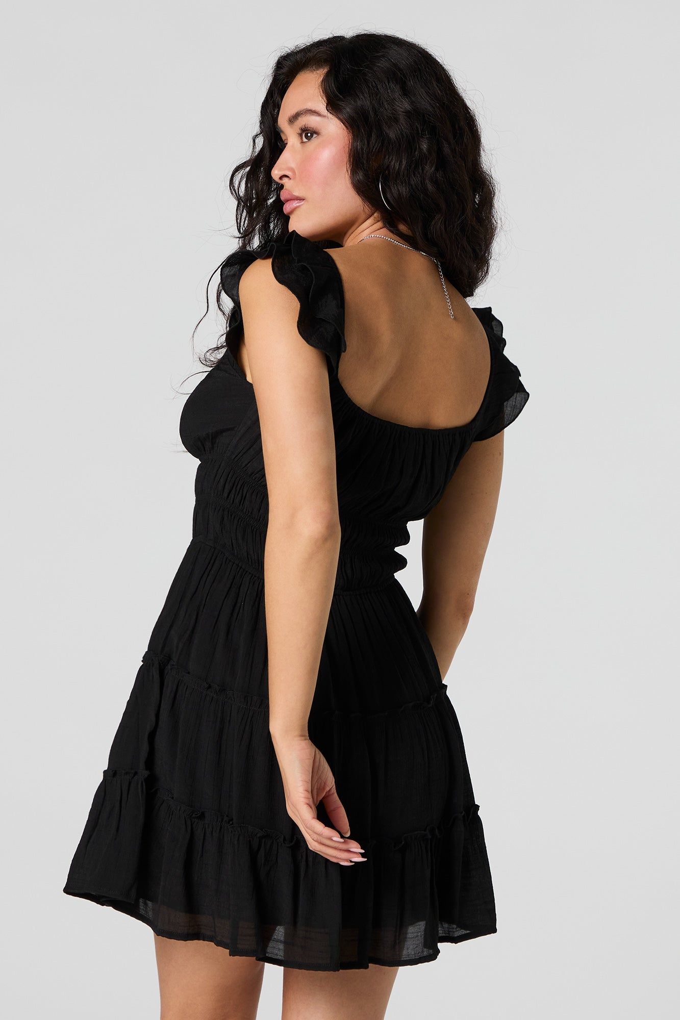 Flutter Sleeve Tiered Mini Dress sold by Urban Planet product image thumbnail 5