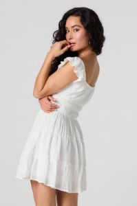 Flutter Sleeve Tiered Mini Dress sold by Urban Planet