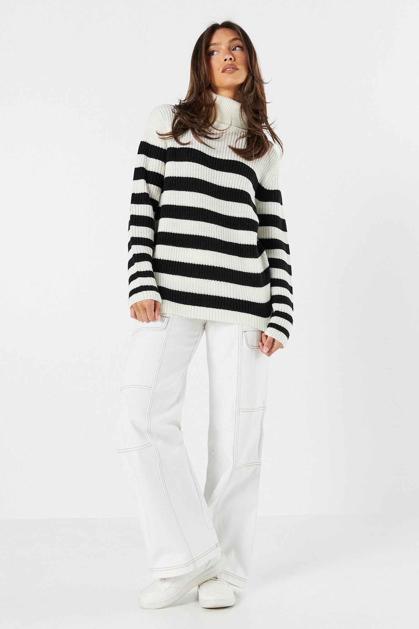 Striped Knit Turtleneck sold by Urban Planet product image thumbnail 6