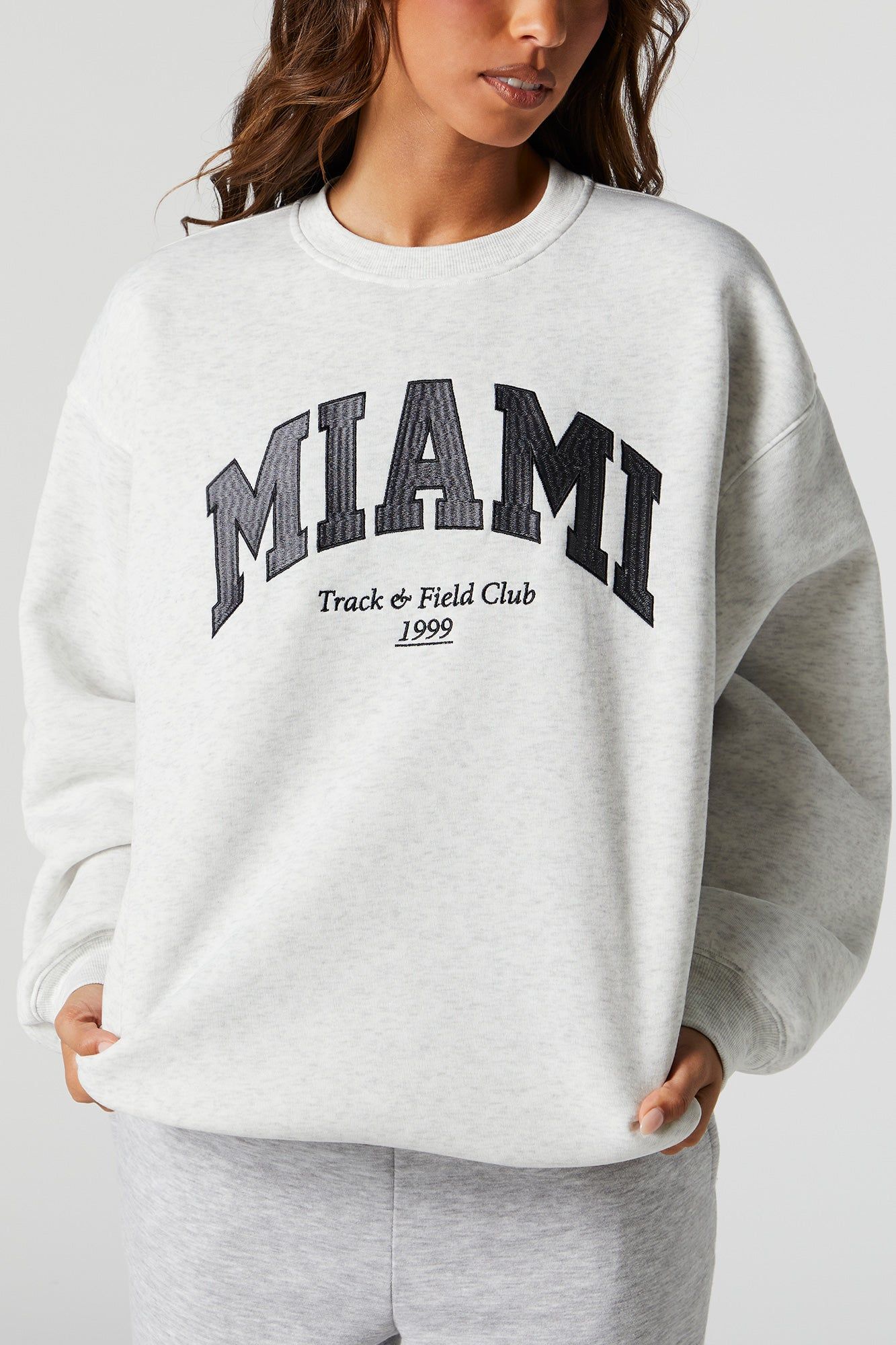 Chandail avec motif brodé Miami en sergé sold by Urban Planet product image thumbnail 4