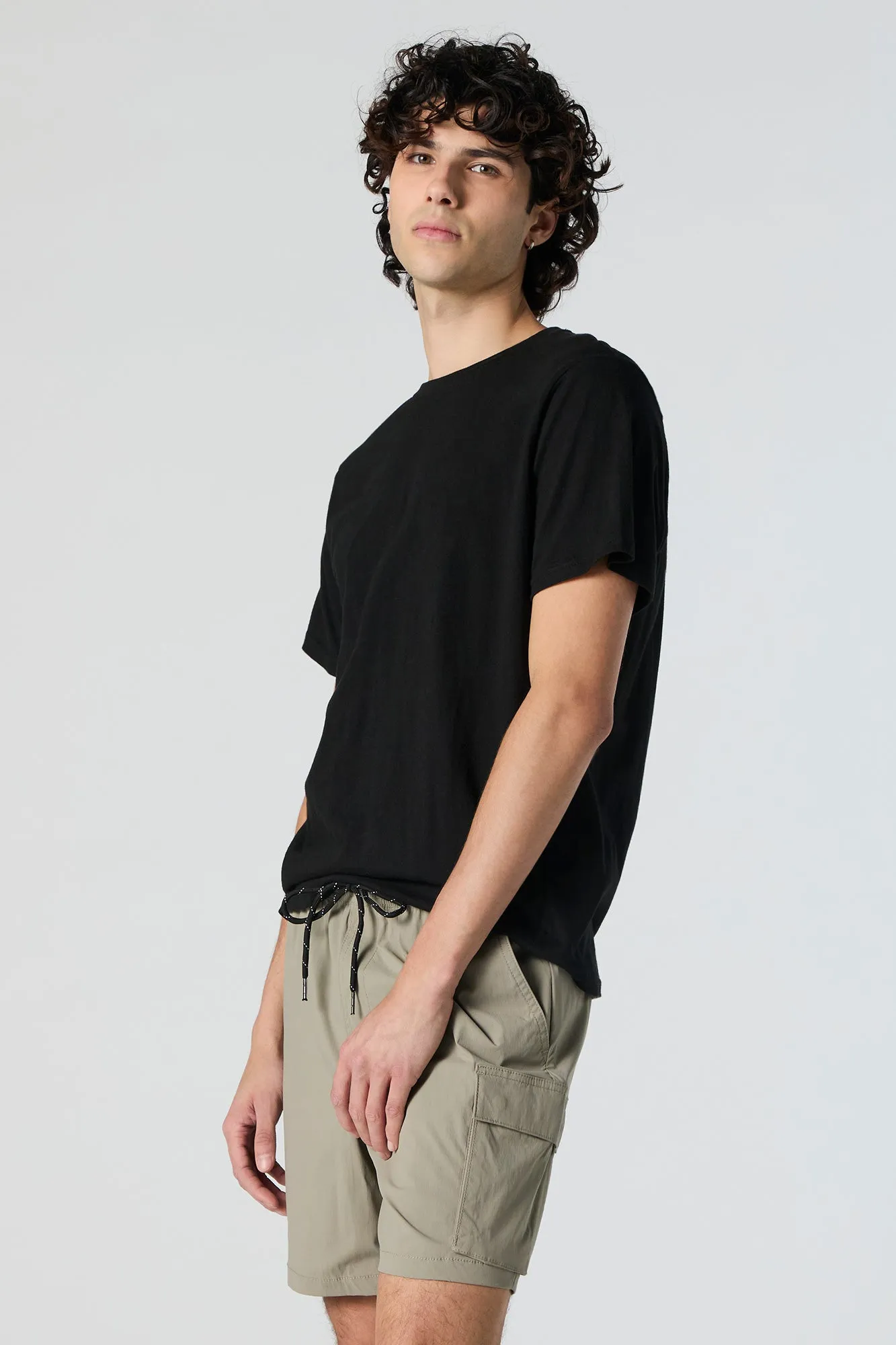 Nylon Drawstring Cargo Short sold by Urban Planet