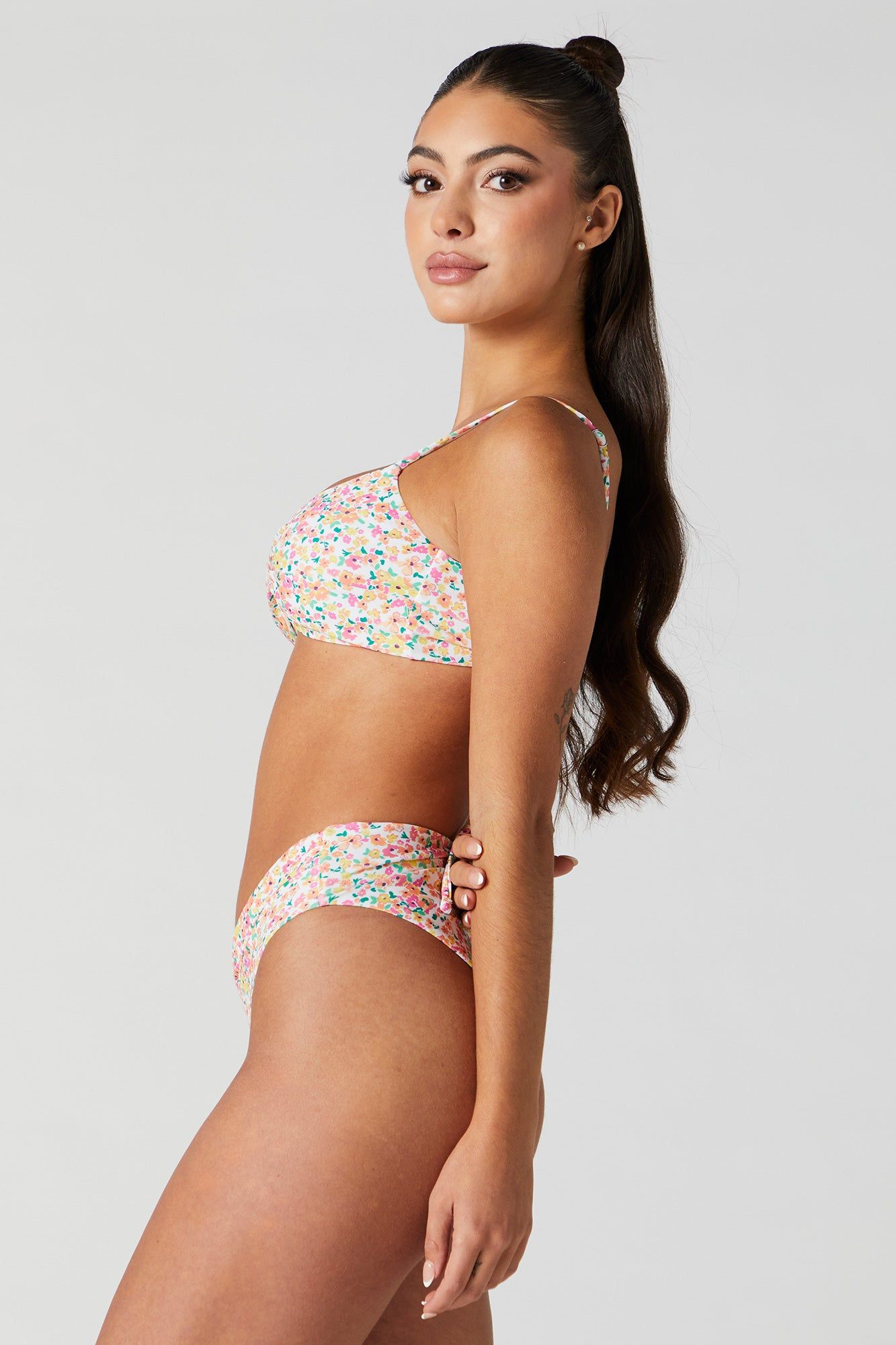 Floral Print V-Hem Bikini Bottom sold by Urban Planet product image thumbnail 3