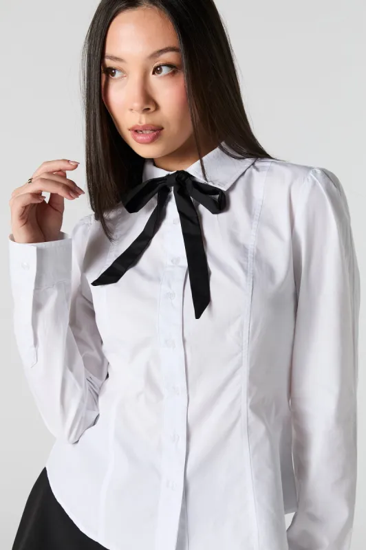 Button-Up Top with Tie sold by Urban Planet