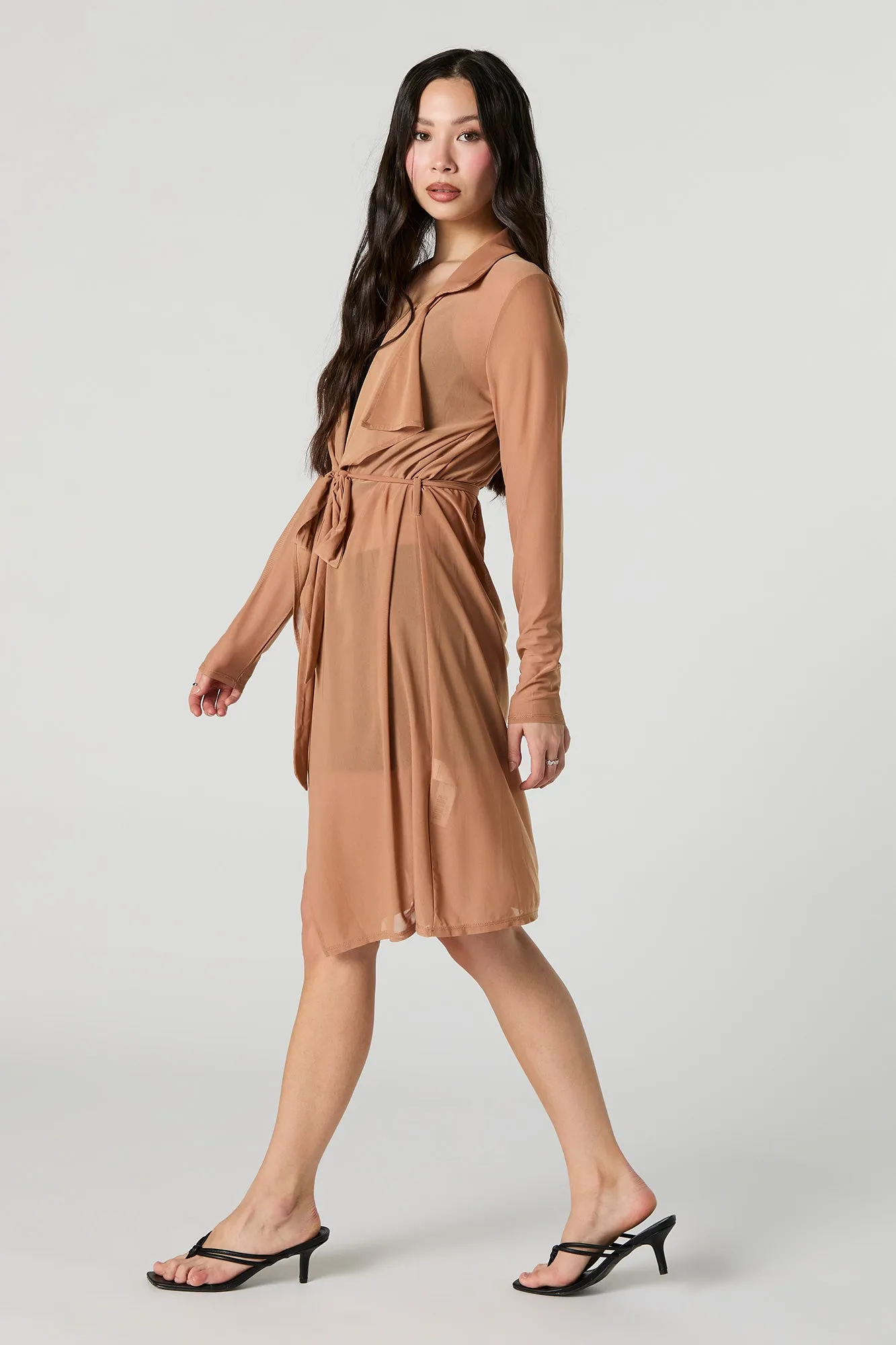 Cardigan asymétrique en filet avec attache sold by Urban Planet product image thumbnail 2